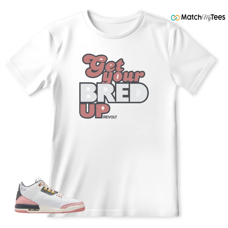 NIKE AIR JORDAN 3 GS RED STARDUST SNEAKER Matching Tees t-shirt