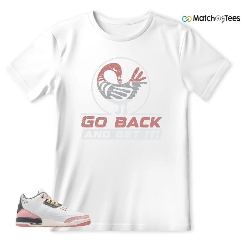 NIKE AIR JORDAN 3 GS RED STARDUST SNEAKER Matching Tees t-shirt