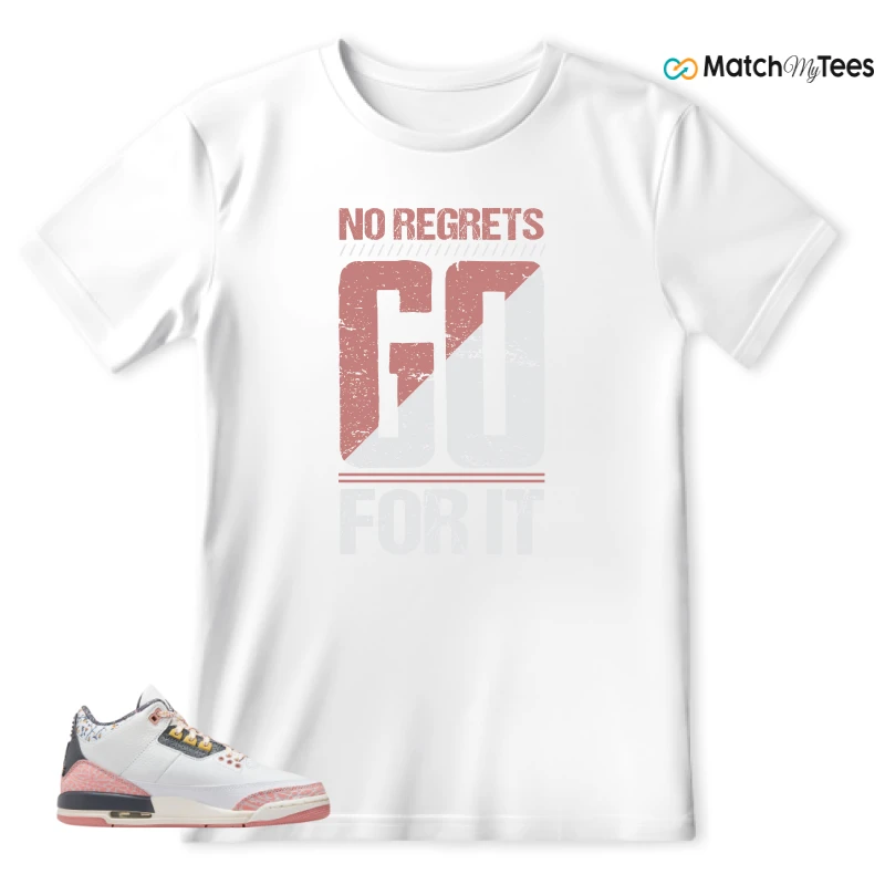 NIKE AIR JORDAN 3 GS RED STARDUST SNEAKER Matching Tees t-shirt