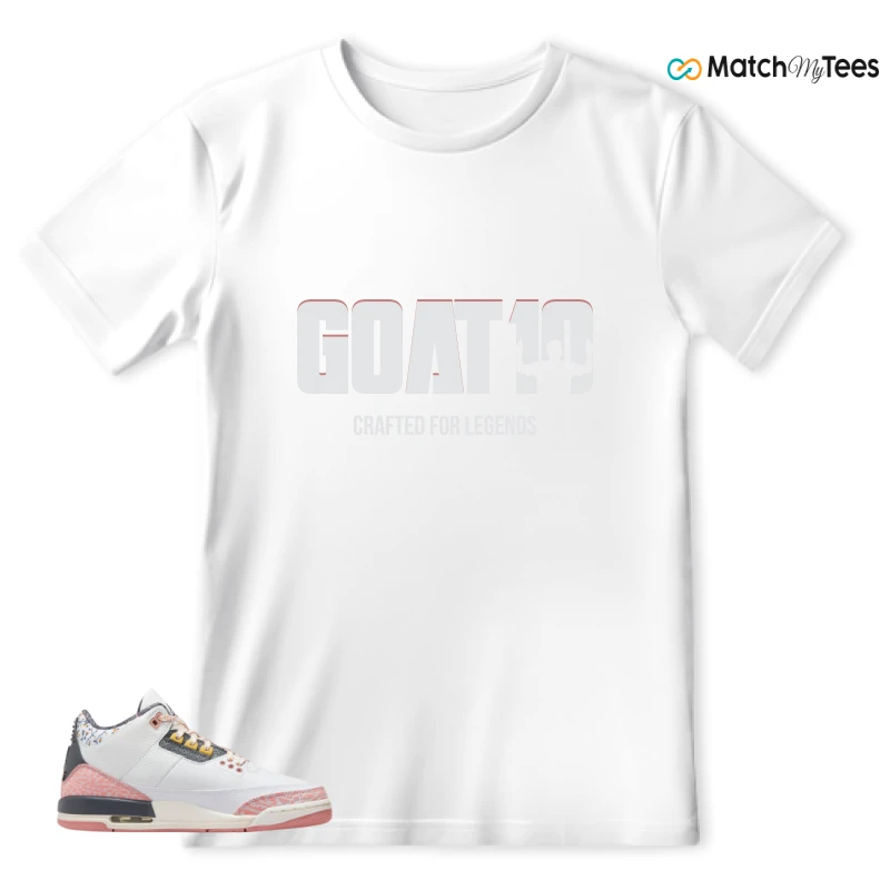NIKE AIR JORDAN 3 GS RED STARDUST SNEAKER Matching Tees t-shirt