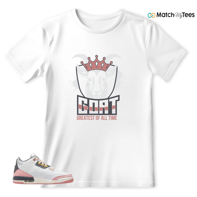 NIKE AIR JORDAN 3 GS RED STARDUST SNEAKER Matching Tees t-shirt