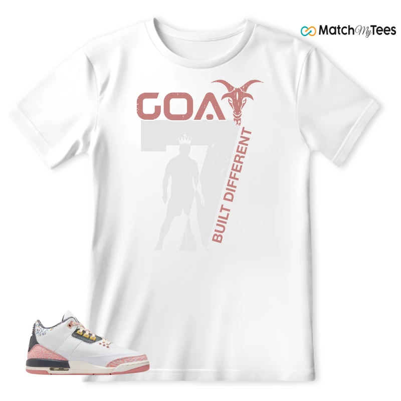 NIKE AIR JORDAN 3 GS RED STARDUST SNEAKER Matching Tees t-shirt
