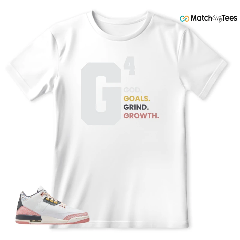 NIKE AIR JORDAN 3 GS RED STARDUST SNEAKER Matching Tees t-shirt