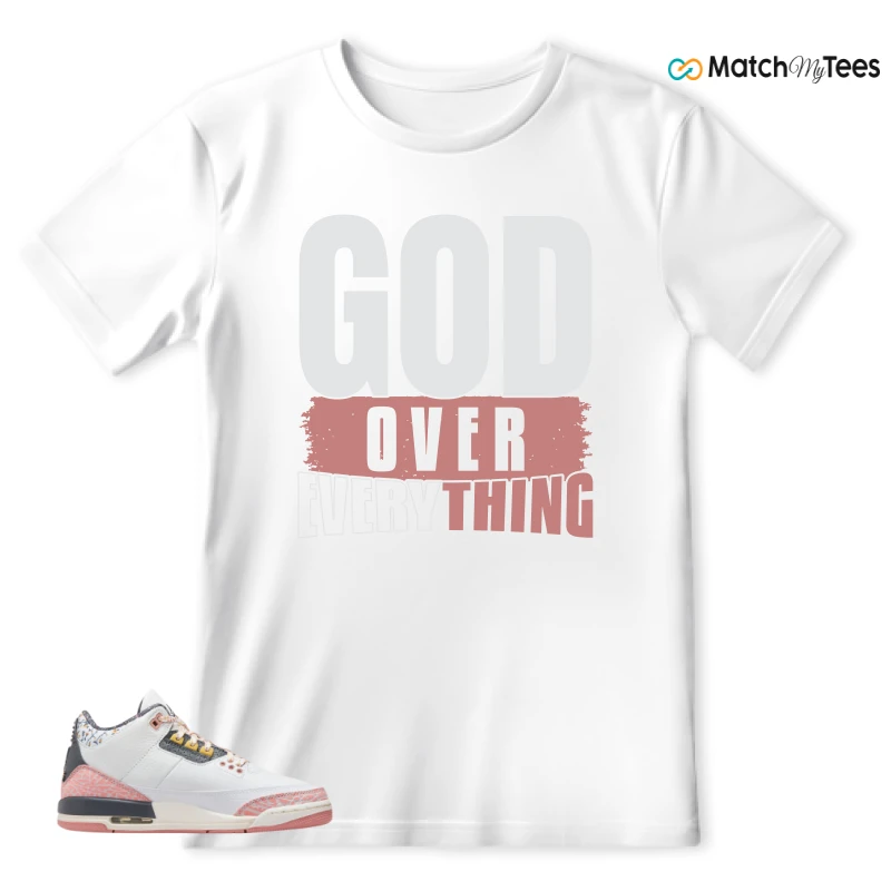 NIKE AIR JORDAN 3 GS RED STARDUST SNEAKER Matching Tees t-shirt