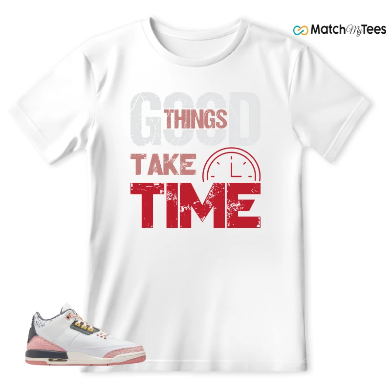 NIKE AIR JORDAN 3 GS RED STARDUST SNEAKER Matching Tees t-shirt