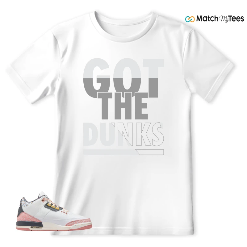 NIKE AIR JORDAN 3 GS RED STARDUST SNEAKER Matching Tees t-shirt