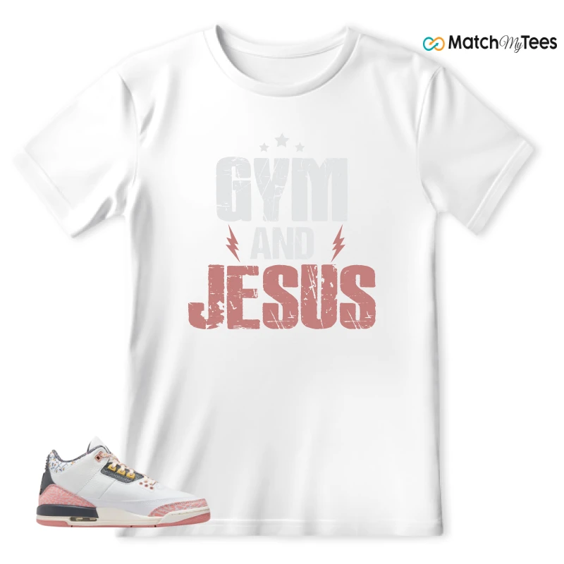 NIKE AIR JORDAN 3 GS RED STARDUST SNEAKER Matching Tees t-shirt