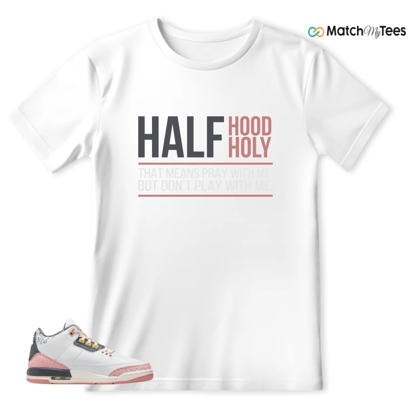 NIKE AIR JORDAN 3 GS RED STARDUST SNEAKER Matching Tees t-shirt
