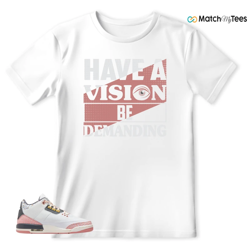 NIKE AIR JORDAN 3 GS RED STARDUST SNEAKER Matching Tees t-shirt