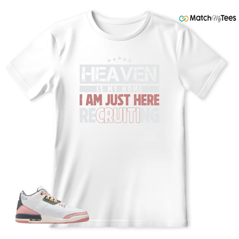 NIKE AIR JORDAN 3 GS RED STARDUST SNEAKER Matching Tees t-shirt