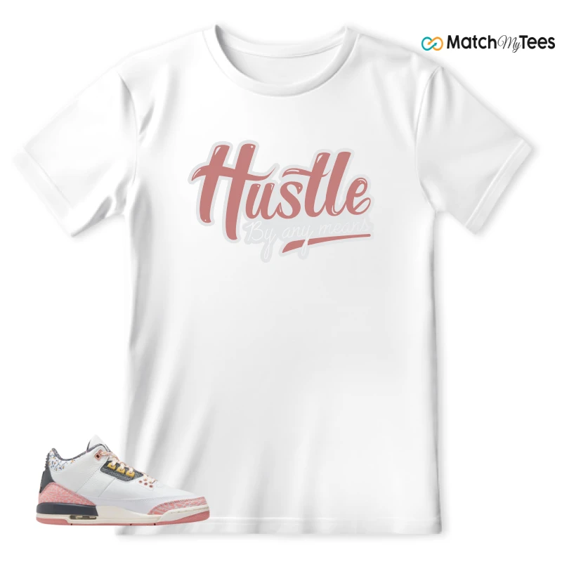 NIKE AIR JORDAN 3 GS RED STARDUST SNEAKER Matching Tees t-shirt
