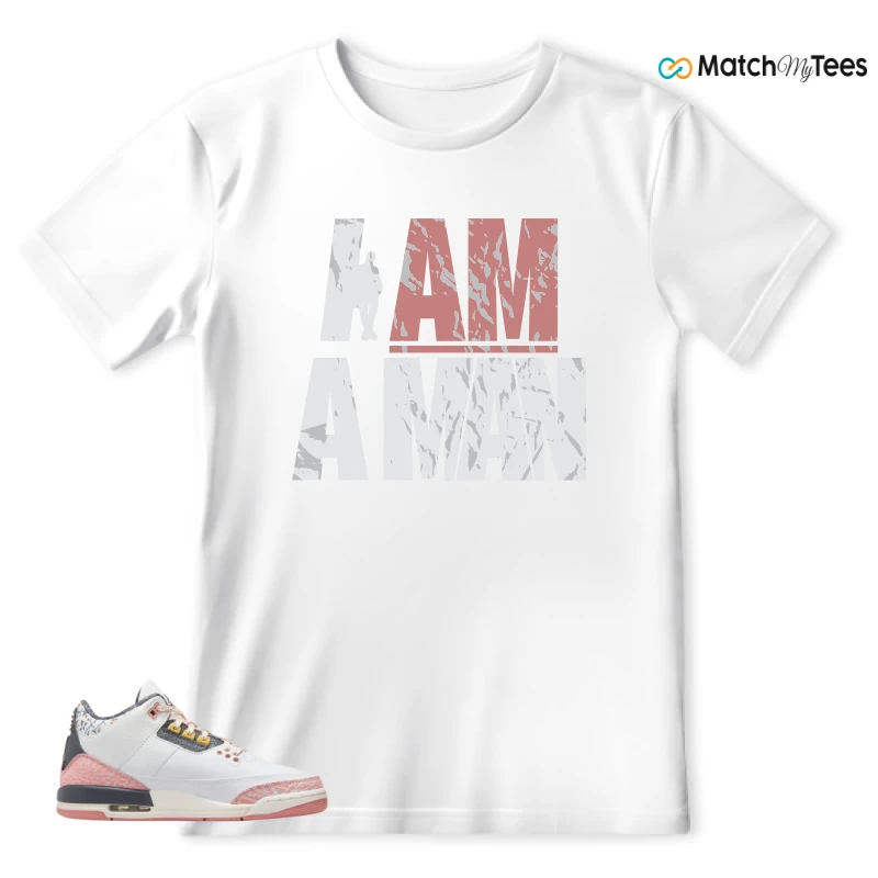 NIKE AIR JORDAN 3 GS RED STARDUST SNEAKER Matching Tees t-shirt