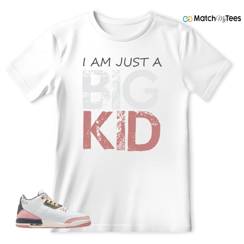 NIKE AIR JORDAN 3 GS RED STARDUST SNEAKER Matching Tees t-shirt