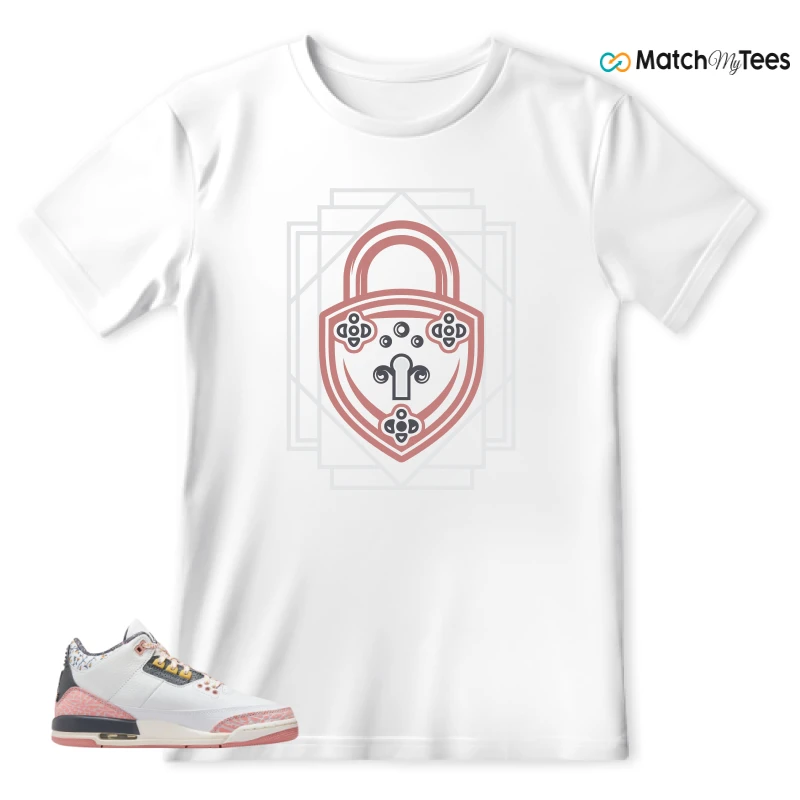 NIKE AIR JORDAN 3 GS RED STARDUST SNEAKER Matching Tees t-shirt