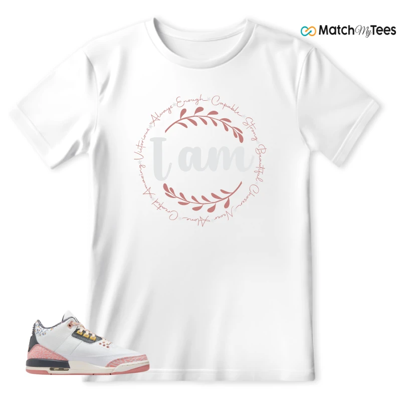 NIKE AIR JORDAN 3 GS RED STARDUST SNEAKER Matching Tees t-shirt