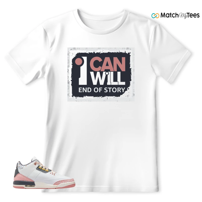 NIKE AIR JORDAN 3 GS RED STARDUST SNEAKER Matching Tees t-shirt