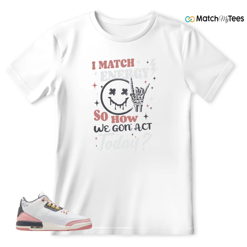 NIKE AIR JORDAN 3 GS RED STARDUST SNEAKER Matching Tees t-shirt