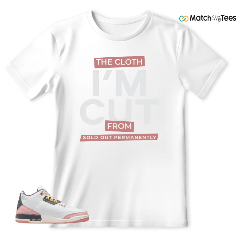 NIKE AIR JORDAN 3 GS RED STARDUST SNEAKER Matching Tees t-shirt