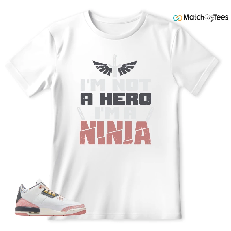 NIKE AIR JORDAN 3 GS RED STARDUST SNEAKER Matching Tees t-shirt