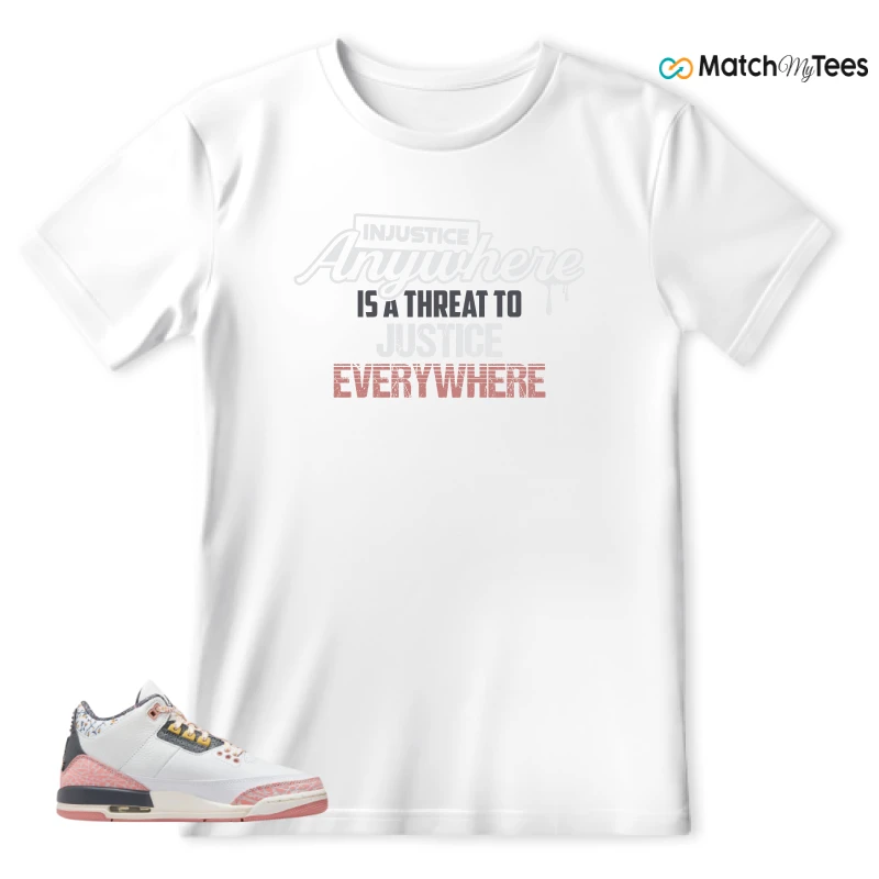 NIKE AIR JORDAN 3 GS RED STARDUST SNEAKER Matching Tees t-shirt