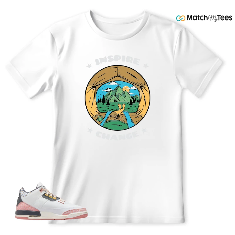 NIKE AIR JORDAN 3 GS RED STARDUST SNEAKER Matching Tees t-shirt