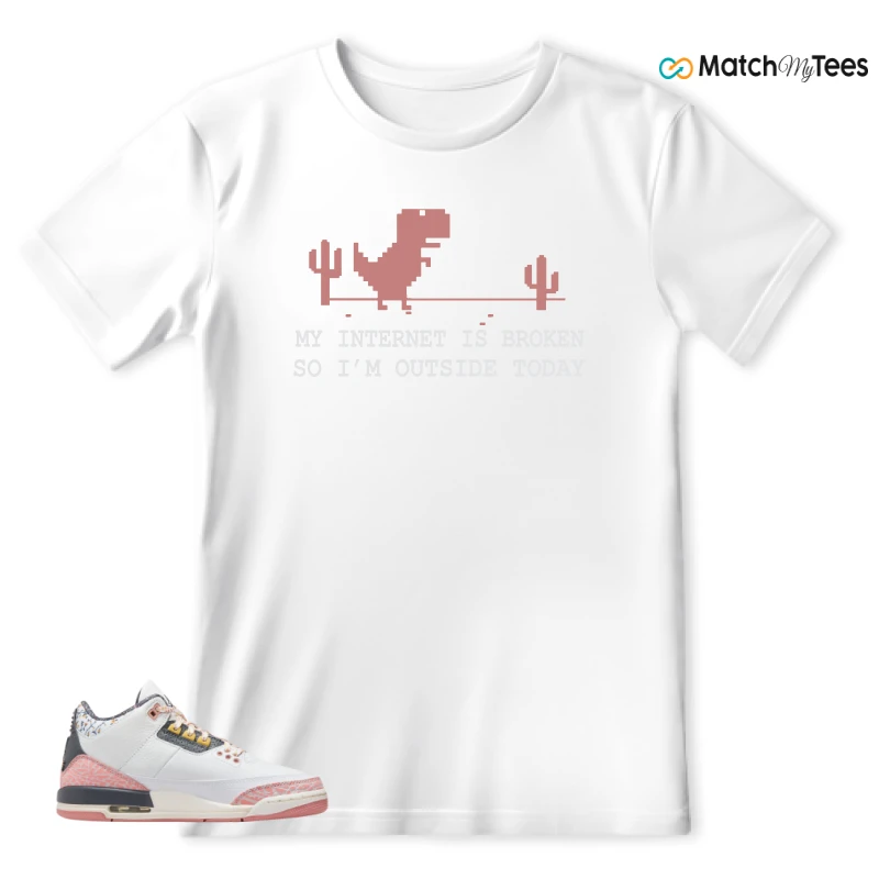 NIKE AIR JORDAN 3 GS RED STARDUST SNEAKER Matching Tees t-shirt