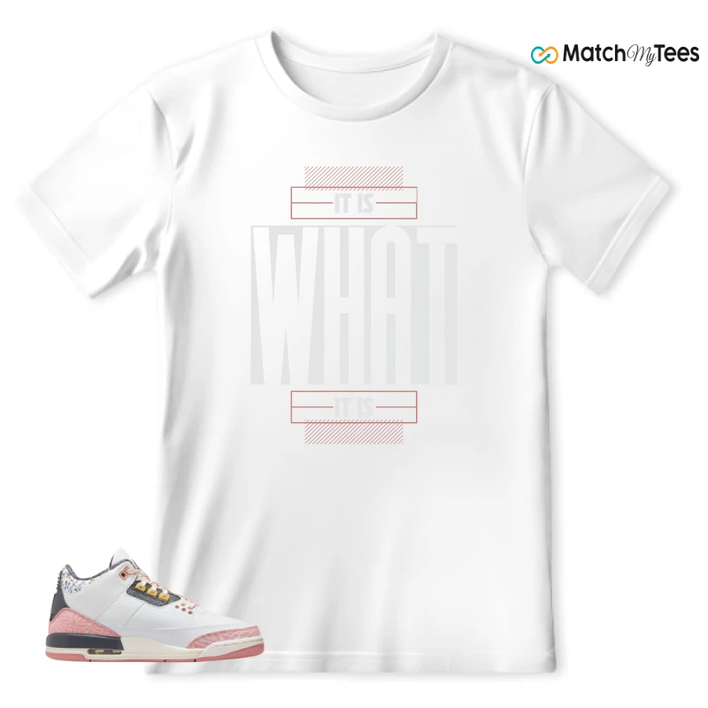 NIKE AIR JORDAN 3 GS RED STARDUST SNEAKER Matching Tees t-shirt