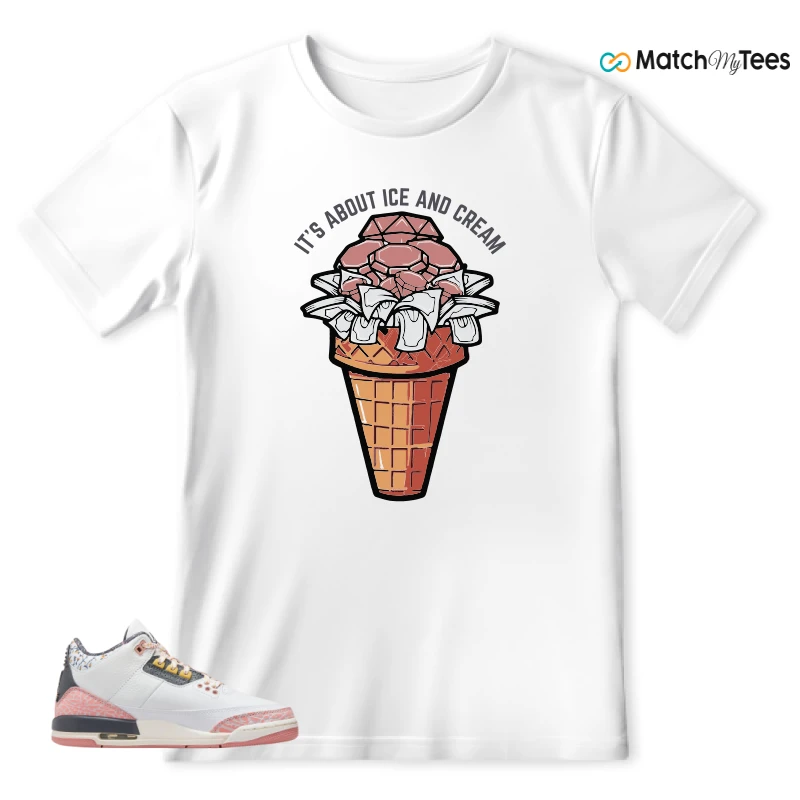 NIKE AIR JORDAN 3 GS RED STARDUST SNEAKER Matching Tees t-shirt