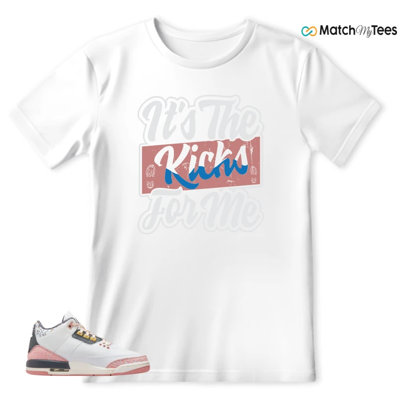 NIKE AIR JORDAN 3 GS RED STARDUST SNEAKER Matching Tees t-shirt