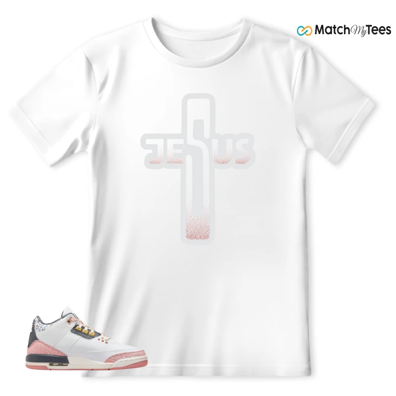 NIKE AIR JORDAN 3 GS RED STARDUST SNEAKER Matching Tees t-shirt