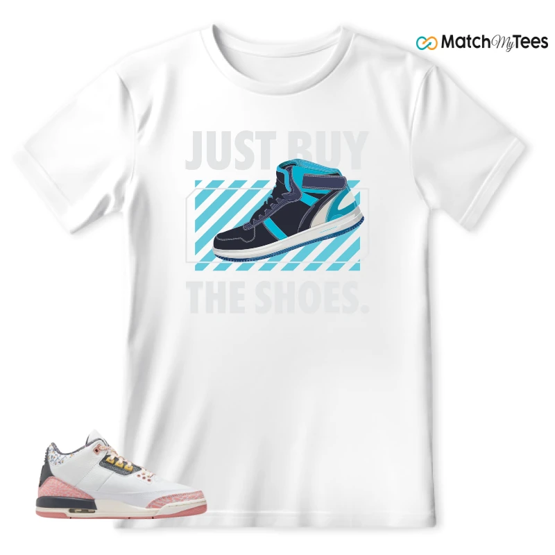 NIKE AIR JORDAN 3 GS RED STARDUST SNEAKER Matching Tees t-shirt