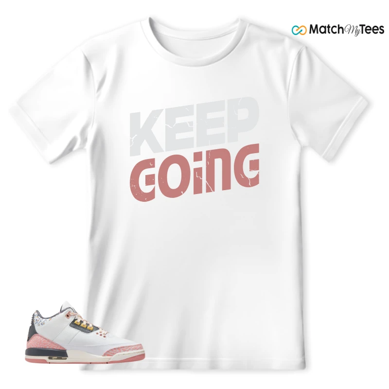 NIKE AIR JORDAN 3 GS RED STARDUST SNEAKER Matching Tees t-shirt