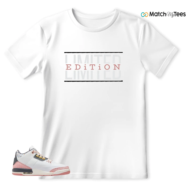 NIKE AIR JORDAN 3 GS RED STARDUST SNEAKER Matching Tees t-shirt