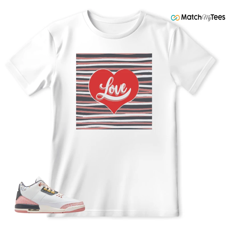 NIKE AIR JORDAN 3 GS RED STARDUST SNEAKER Matching Tees t-shirt