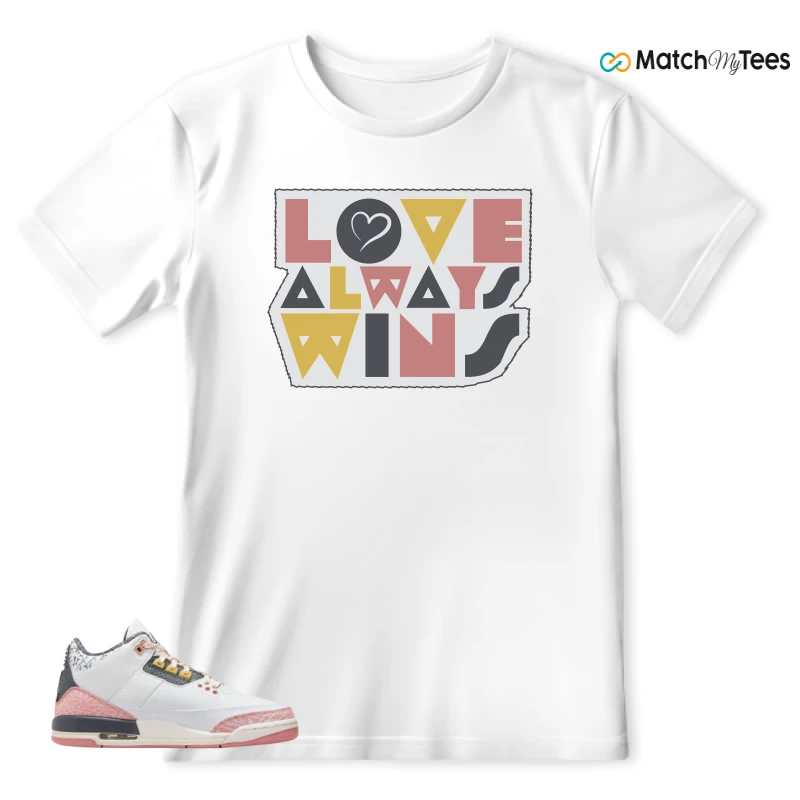 NIKE AIR JORDAN 3 GS RED STARDUST SNEAKER Matching Tees t-shirt