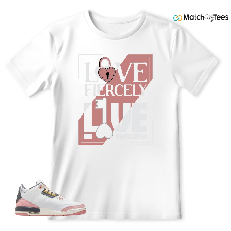 NIKE AIR JORDAN 3 GS RED STARDUST SNEAKER Matching Tees t-shirt