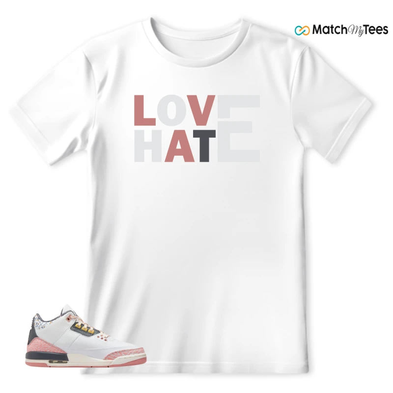 NIKE AIR JORDAN 3 GS RED STARDUST SNEAKER Matching Tees t-shirt
