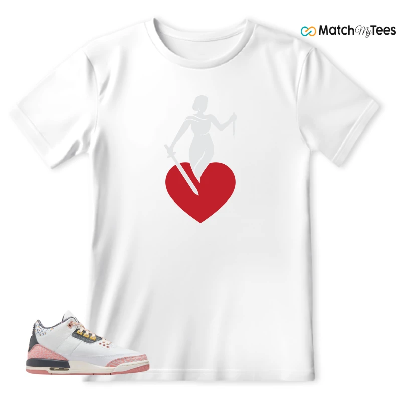 NIKE AIR JORDAN 3 GS RED STARDUST SNEAKER Matching Tees t-shirt