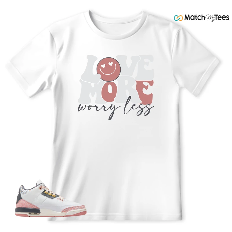 NIKE AIR JORDAN 3 GS RED STARDUST SNEAKER Matching Tees t-shirt