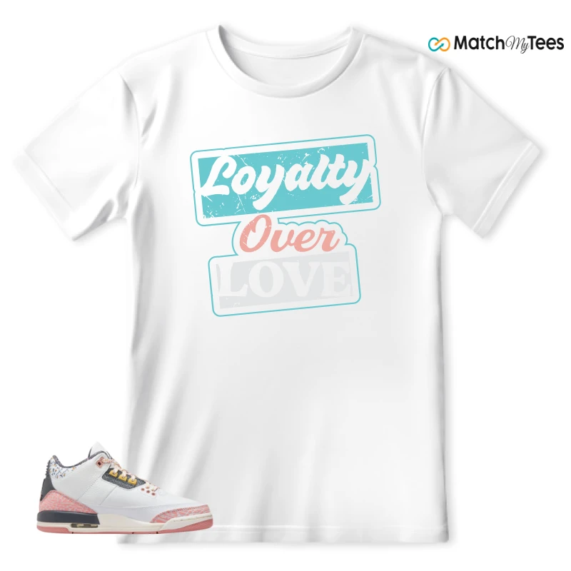 NIKE AIR JORDAN 3 GS RED STARDUST SNEAKER Matching Tees t-shirt