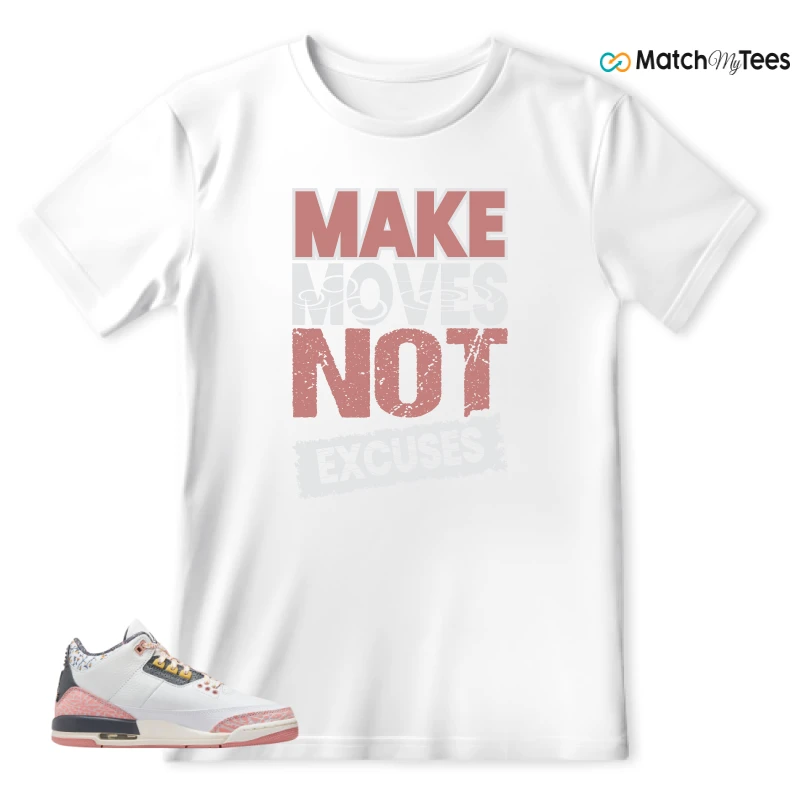 NIKE AIR JORDAN 3 GS RED STARDUST SNEAKER Matching Tees t-shirt