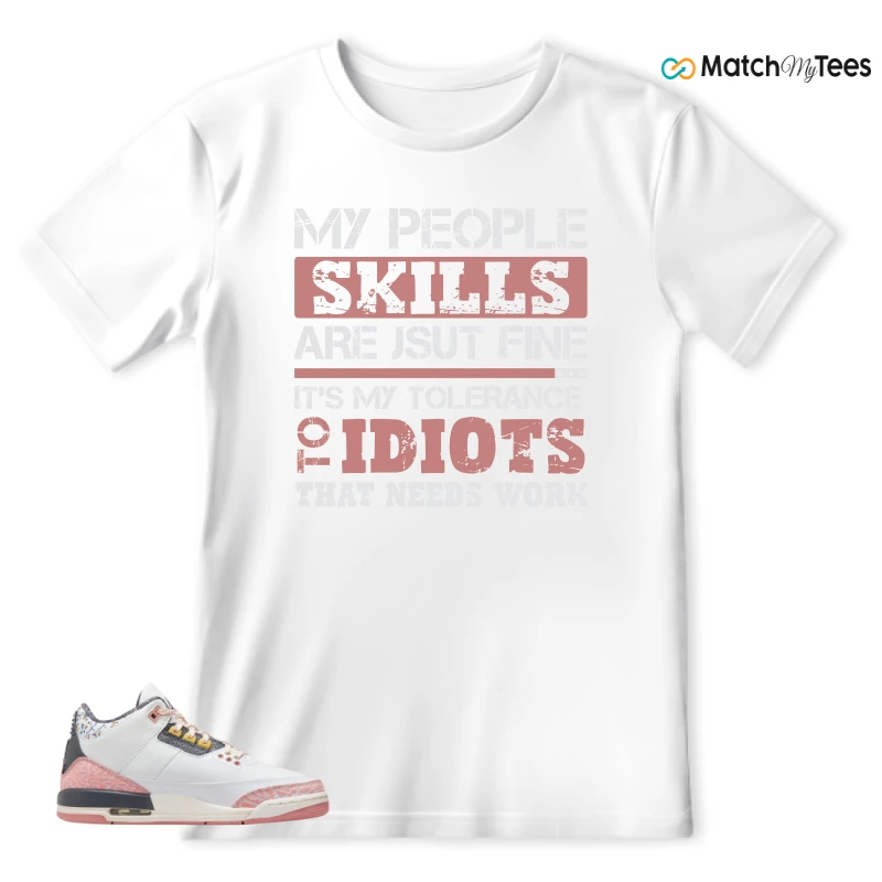 NIKE AIR JORDAN 3 GS RED STARDUST SNEAKER Matching Tees t-shirt