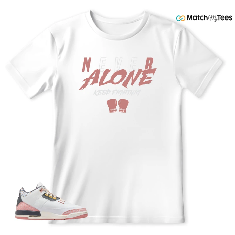 NIKE AIR JORDAN 3 GS RED STARDUST SNEAKER Matching Tees t-shirt