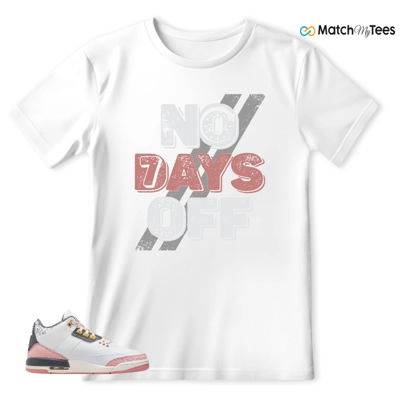 NIKE AIR JORDAN 3 GS RED STARDUST SNEAKER Matching Tees t-shirt