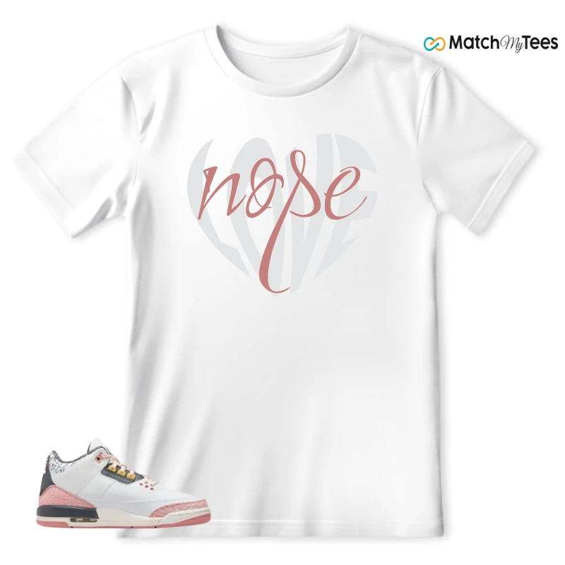 NIKE AIR JORDAN 3 GS RED STARDUST SNEAKER Matching Tees t-shirt