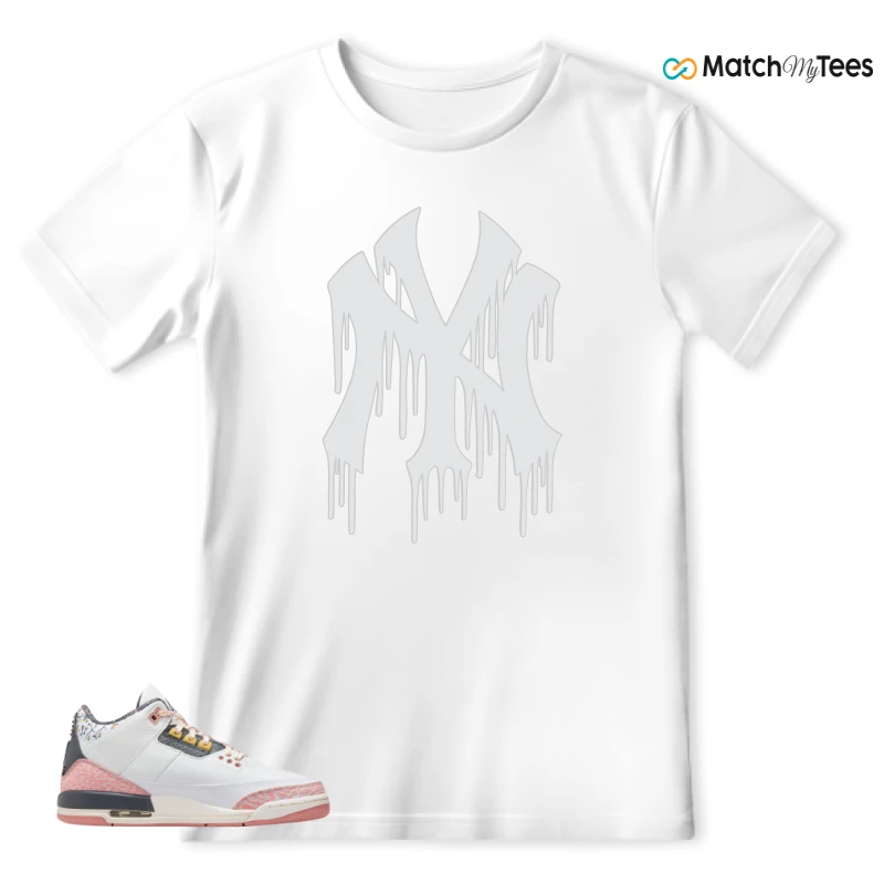 NIKE AIR JORDAN 3 GS RED STARDUST SNEAKER Matching Tees t-shirt