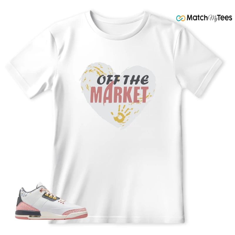 NIKE AIR JORDAN 3 GS RED STARDUST SNEAKER Matching Tees t-shirt