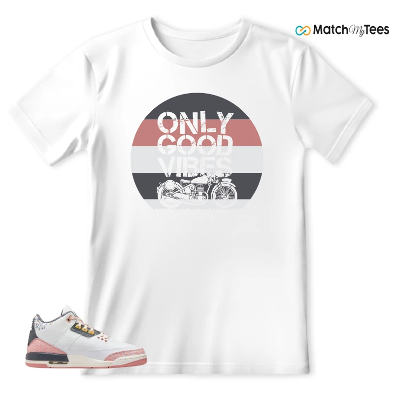NIKE AIR JORDAN 3 GS RED STARDUST SNEAKER Matching Tees t-shirt