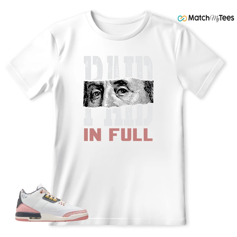 NIKE AIR JORDAN 3 GS RED STARDUST SNEAKER Matching Tees t-shirt