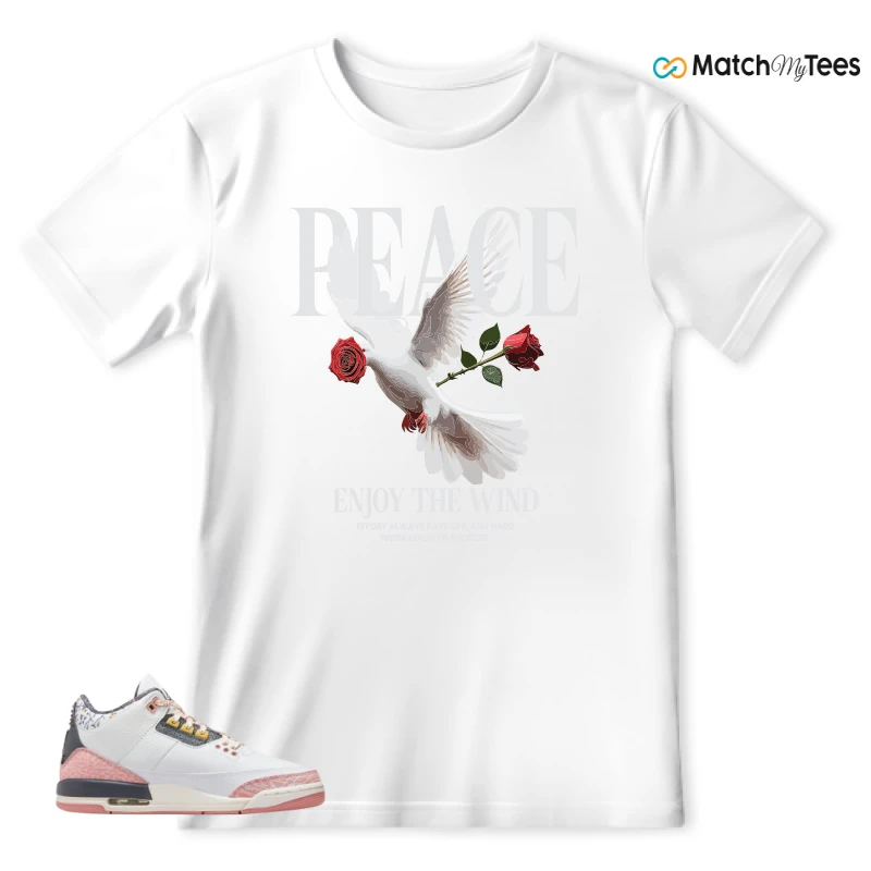 NIKE AIR JORDAN 3 GS RED STARDUST SNEAKER Matching Tees t-shirt
